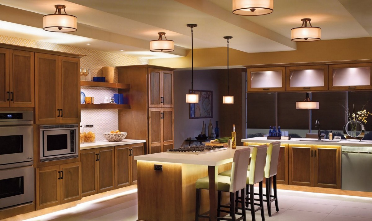 Accent lighting in a modern kitchen